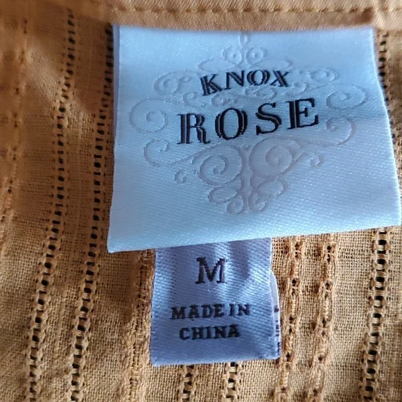 Knox Rose woman's orange buttondown dress size M - Picture 12 of 14